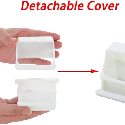 2 Pcs Small Bird Slot Feeder No Mess Cage Hanging Feeder Cup Plastic Food & Water Dispenser Bowl