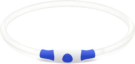 Light up Dog Collar, BSEEN USB Rechargeable Flash Dog Necklace Light, Pet Safety Collar Makes Your Beloved Dogs Be Seen at Night for Small Medium Large Dogs(Blue)