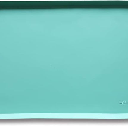 Hoki Found Large Silicone Non Slip Pet Food Mats - Tray for Dogs and Cats - Waterproof Feeding Mats - Cool Mint