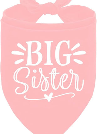 Big Sister Dog Bandana, Dog Bandana, Pink Pet Dog Scarf Accessories, Pet Dog Triangle Scarf, Dog Bandana for Large Dogs, Baby Announcement Dog Bandana, Dog Bandana Pet Scarf (L)