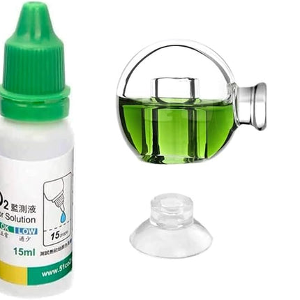 FZONE Aquatic CO2 Glass Drop Checker PH Monitor for Aquarium Plant Fish Tank