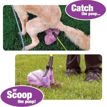 Happy Dootie Bags 10 Rolls.120 Bags with Handles. Clean, Quick and Convenient Pet Dog Poop Cleanup on Walks with Your Furry Friend. Made with Corn Starch. Strong and Leakproof. (Medium Size)