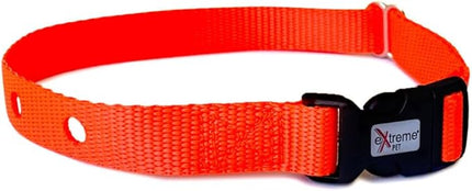Extreme Dog Fence Dog Collar Replacement Strap - Bright Orange - Compatible with Nearly All Brands and Models of Underground Dog Fences