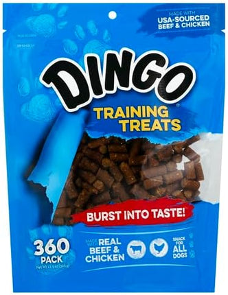 Dingo Soft and Chewy Training Dog Treats Made with Real Beef and Chicken for Small, Medium, and Large Dogs 360-Count