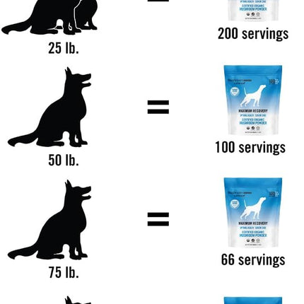 Om Mushroom Matrix Maximum Recovery Mushroom Pet Supplement Powder, Supports Optimal Health & Senior Care for Dogs & Cats, 200 Grams, 7.1 oz