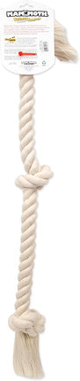 Flossy Chews 100-Percent Cotton White 3-Knot Rope Tug, X-Large, 36-Inch