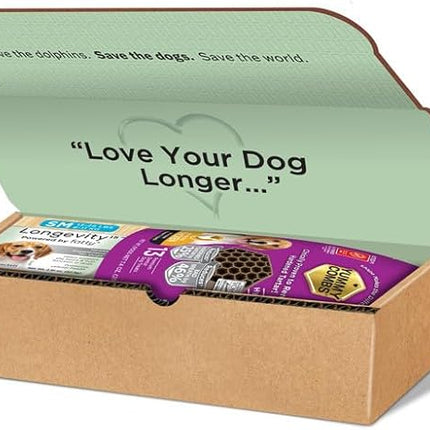 Longevity15 C15:0 Dog Health Supplement (30-Day Supply) & Yummy Combs Dog Dental Treats (8oz Bag) for Small Dogs – C15:0 Fatty Acid for Daily Wellness, Food Topper – VOHC Approved Oral Care