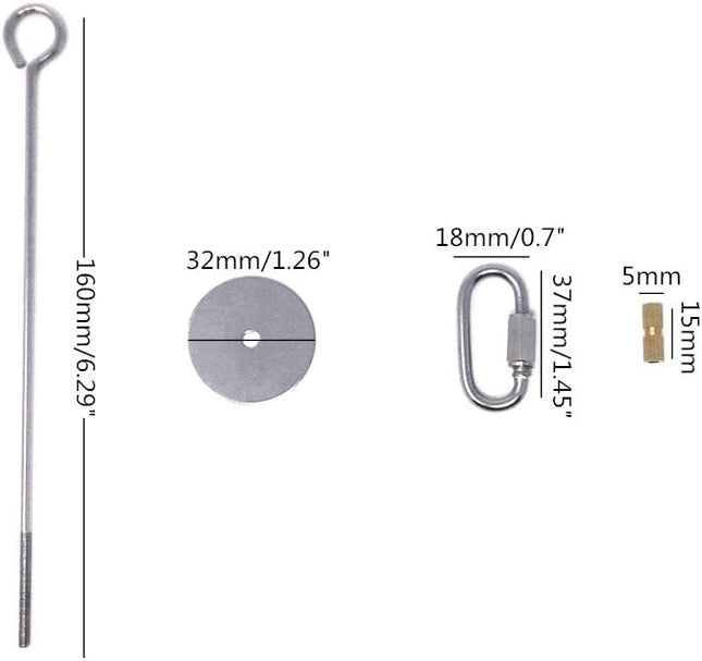 Honbay 2pcs Parrot Bird Rabbit Hutch Cage Fruit Vegetable Holder Skewer Foraging Toy Animal Treating Tool (L)