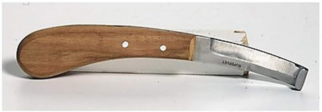 Weaver Leather Right-Handed Hoof Knife with Wooden Handle, Brown, 8