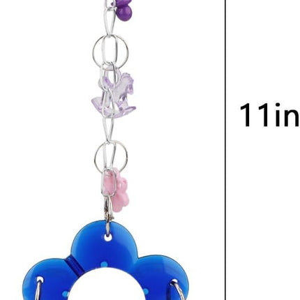 Hypeety Pet Bird Mirror with Bell Interactive Parrot Toy for Parrot Macaw African Greys Budgies Cockatoo Parakeet Cockatiels Conure Lovebird Cage Bells Mirror (B)