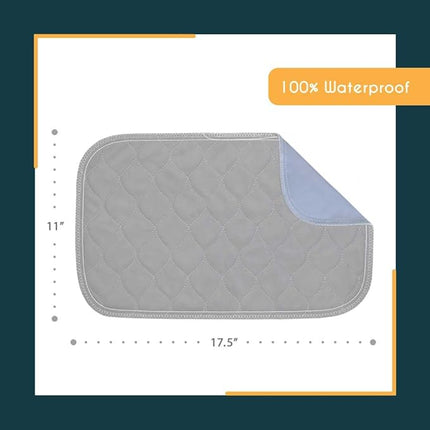 rocket & rex Premium Washable Pet Carrier Pads, Reusable, Waterproof & Absorbent, Dog and Cat Pads for Lining Travel Carriers, Litter Boxes, Pet Crates & More, 17.5" x 11" (Pack of 2)