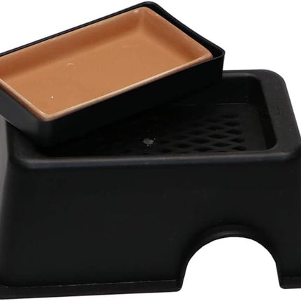 Hypeety Reptile Hide Box Humidifier Caves Water Supply Hideout with Sink Basin for Lizards Turtles Amphibians Small Snake