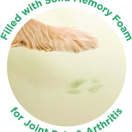 Friends Forever Serena Donut Memory Foam Orthopedic Dog Bed, Soft Faux Fur Oval Cat Couch For Indoor Pet, Fluffy Calming Plush Shag, Round Raised Bolster Cushion, Machine Washable Cuddler, Grey