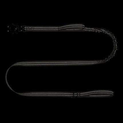 ICEFANG Tactical Dog Leash,K9 Training Walking Bungee Lead with 2 Control Handle,Heavy Duty Quick Release Metal Clasp,for Medium Large Breed (Reflective Green, 6 FT)