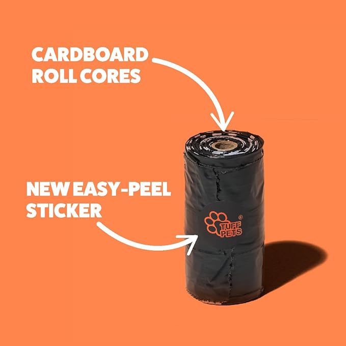 Heavy Duty Dog Poop Bag With Handles - 16 Rolls of Pet Waste Bags - Fits in any Dogs Poo Bag Dispenser or Holder - Thick Dog Poop Bags