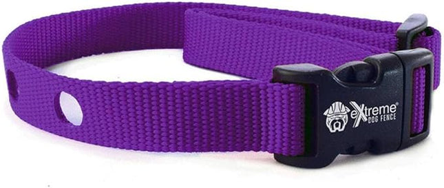 Extreme Dog Fence Dog Collar Replacement Strap - Purple - Compatible with Nearly All Brands and Models of Underground Dog Fences