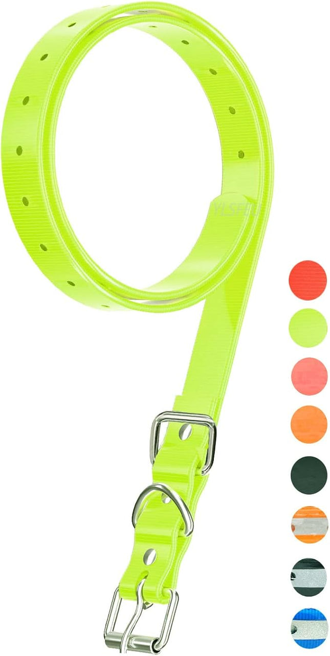 Dog Collar Strap for Most of Electronic Training Shock Collar Receivers-Adjustable Durable Waterproof Odorless 3/4 Inch Collar Replacement for Barking Fence-Pet TPU Collar Strap