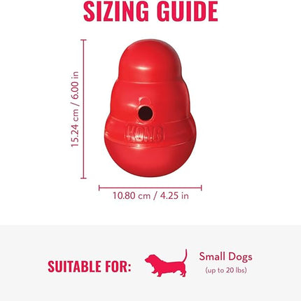 KONG Wobbler - Interactive Dog Toy for Treat Dispensing - Dog Slow Feeder for Healthy Eating - for Medium/Small Dogs