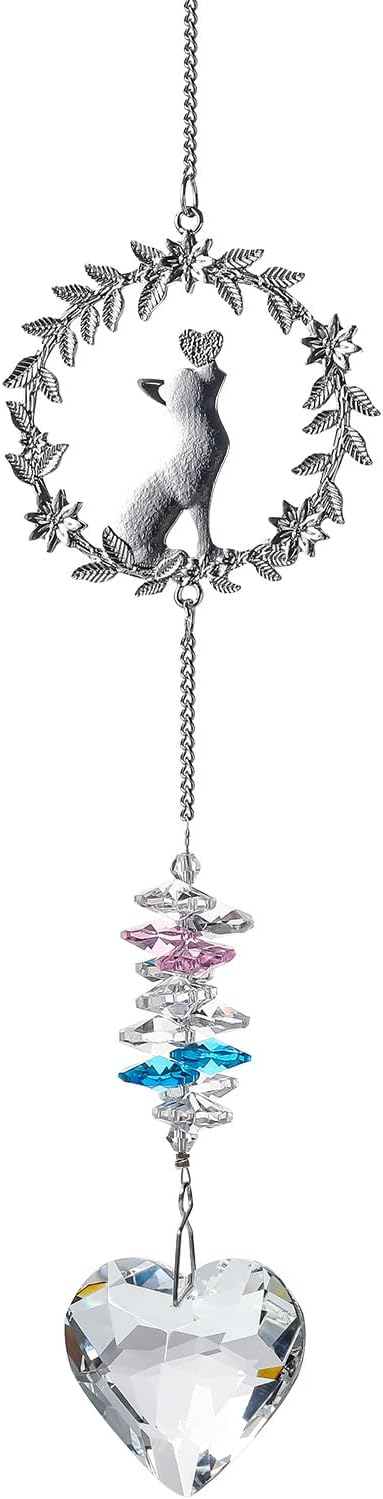 Pet Memorial Suncatcher,Dog Memorial Gifts for Loss of Dog,Cats Remembrance,Pet Loss Sympathy Gift,Bereavement Gifts(Cat)