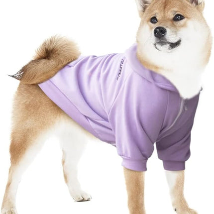 Large Dog Zipper Hoodies Clothes Zip Up Sweaters for Labrador Dobermann, Purple, 5X-Large