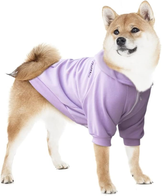Large Dog Zipper Hoodies Clothes Zip Up Sweaters for Labrador Dobermann, Purple, 5X-Large