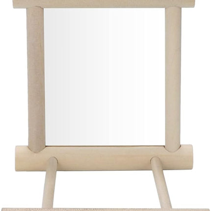 Bird Mirror with Perch Bird Toys for Parrots Budgies Parakeets Cockatiels Lovebirds Finches Canaries