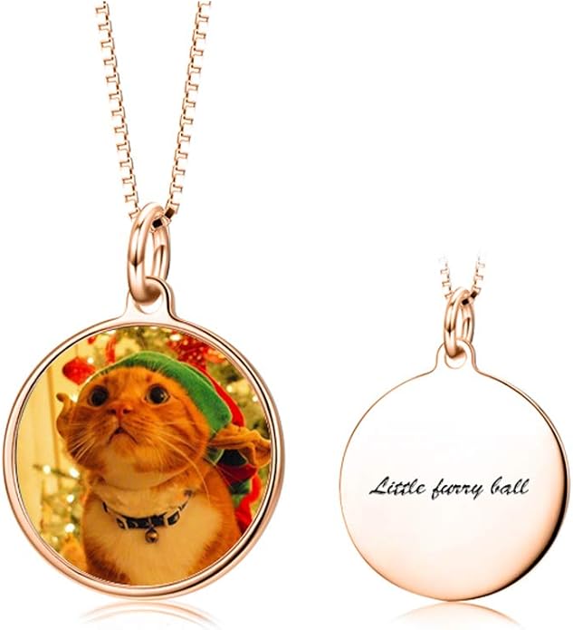 LONAGO Full Color Photo Picture Personalized Necklace Custom Etched Dog Tag Image Pendant with Message Name