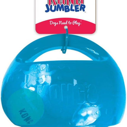 KONG Jumbler Ball - Interactive Toy for Dog & Puppy Playtime - Fetch Toy with Tennis Ball - Dog Supplies for Engaging Play - for Large/XL Dogs - Randomly Provided Color