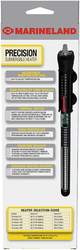 Marineland Precision Heater for Saltwater or Freshwater Aquariums