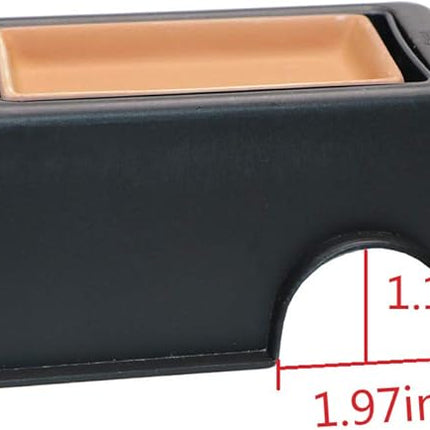 Hypeety Reptile Hide Box Humidifier Caves Water Supply Hideout with Sink Basin for Lizards Turtles Amphibians Small Snake