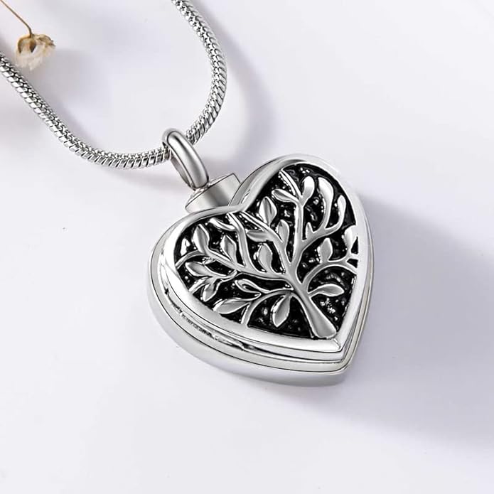 Farfume Personalized Pet Urn Necklace for Dog Cat Ashes Cremation Pet Memorial Customized Photo Text Engraving Pendant Keepsake Funeral Jewelry