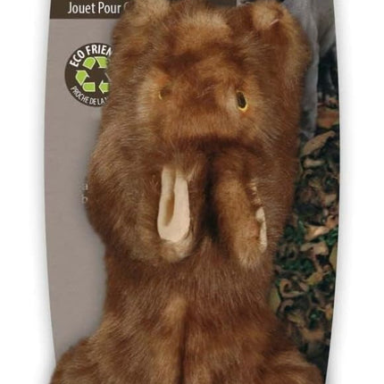 ALL FOR PAWS Classic Rabbit Squeaky Doy Toy, Bunny Dog Toy for Medium Large Breed, Puppy Fetch Toy with Squeaker, Plush Chew Dog Toy, 12.2x7.1x7.5 inches, Brown Rabbit-L