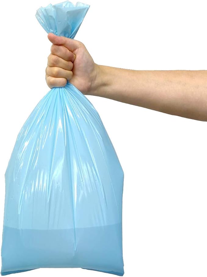 BOS Amazing Odor Sealing Dog Poop Bags - Durable, Unscented [Size: L, Color: Light Blue] (60 Count, Pack of 2) (120 Bags)