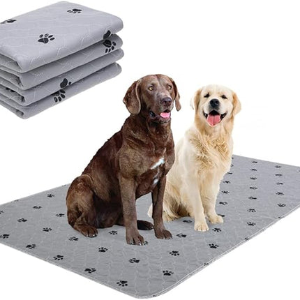 PUPTECK Washable Pee Pads for Dogs - 2 Pack 36" x 72" Waterproof Reusable Puppy Potty Training Pads Whelping Mat - Fast Absorption Non-Slip Pet Food Feeding Mat - Pad for Small Animals
