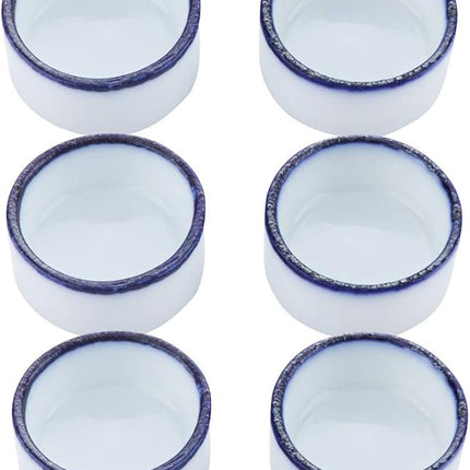 6 Pcs Spider Micro Water Bowl Mini Ceramic Dish for Spider Tarantula Millipede Tiny Reptile (Small: 0.86" D, 0.43" H)