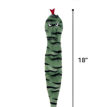 ZippyPaws Skinny Peltz - No Stuffing Dog Toy Pack to Keep Them Busy, for Medium and Large Dogs, Squeaky Pet Toys, Unstuffed Chew Toys, Soft Plush Variety Pack, Desert Snakes - 18"