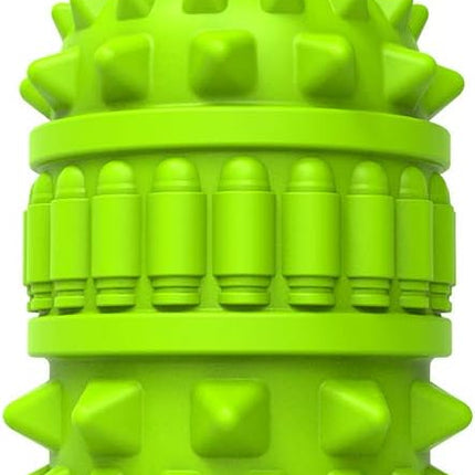 PIFFZEDO Dog Toys for Aggressive Chewers,Interactive Natural Rubber Chew & Squeaky Toy for Large Medium Breed,Dog Toothbrush,Tough & Durable (Green,Large)
