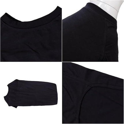 Lovelonglong Pet Clothing Dog Costumes Basic Blank T-Shirt Tee Shirts for Medium Dogs Black XXL
