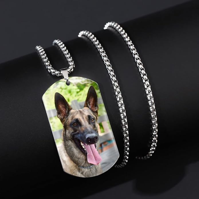 Funnylife Custom Pet Memorial Necklace - Dog Loss Gift - Sympathy for Pet Loss