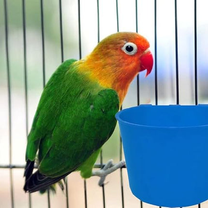 10pack Bird Feeder Waterer Food Bowl for Cage Chicken Hanging Water Cup Bottle Treats Dish Feeding Container Box for Coop Seed Dispenser for Pigeon Quial Parrot