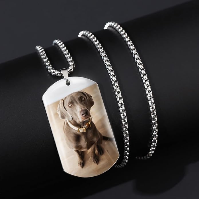 Funnylife Custom Pet Memorial Necklace - Dog Loss Gift - Sympathy for Pet Loss