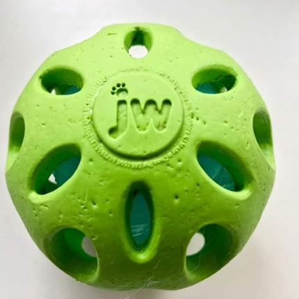 JW Pet Crackle Heads Crackle Ball Crunchy Noise Chew Fetch Toy for Dogs, Assorted Colors, Large 4' Diameter