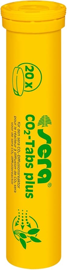 sera CO2-Tabs Plus 20 Tabl. 3.1 oz (90 g) | Each Tablet Releases 100 ml in Aquarium Co2 Reactor | Simple Use with Diffusion Reactor for Wholesome Plant Growth | C02 for Aquarium Plants