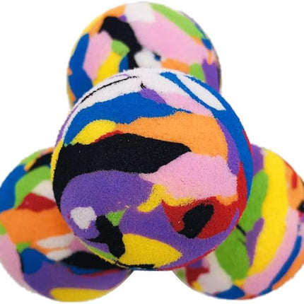 PET SHOW 10pcs Pack Cats Interactive Toys Balls for Indoor Cat 35mm Camouflage Soft EVA Foam Ball for Kitten Chase Playing Toy for Small Dogs Animals Puppies