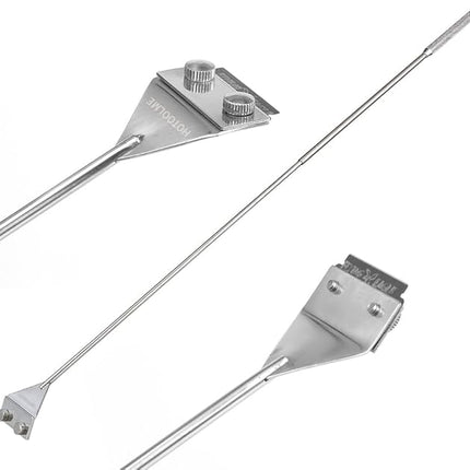 HOTOOLME Aquarium Scraper, 25.6" Stainless Steel Scraper Cleaning Razor with 10 Blades for Glass Aquarium Fish Tank