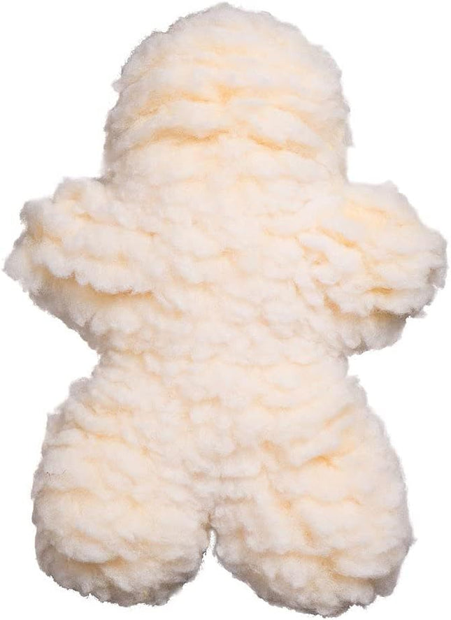 HuggleHounds Plush Dog Toy - Fuzzy Dog Toy, Plush, Soft Fleece, Interactive, Durable, For Small and Large Breeds, Puppy Toy - HuggleFleece Beige Man, Small