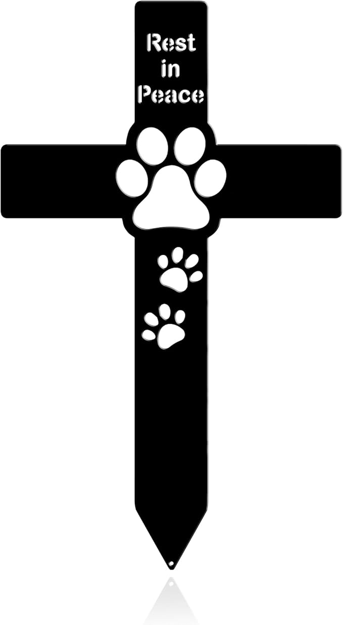 Personalized Metal Dog Grave Markers Stake, Pet Memorial Outdoor Garden Sign Plaque, Custom Pets Name Marker for Cemetery, Pet Loss Sympathy Gift