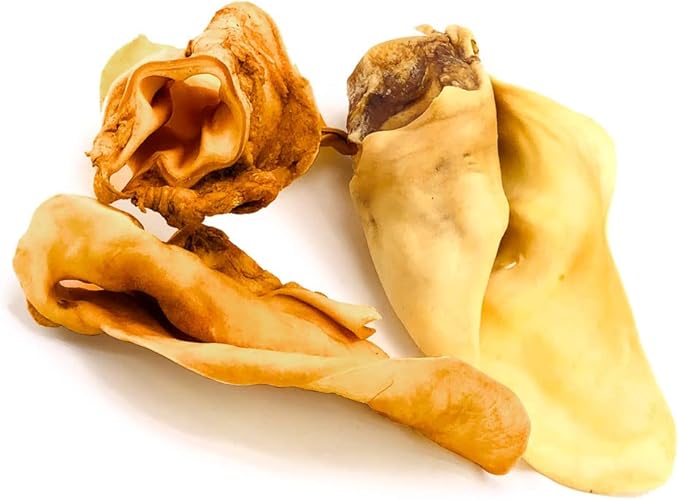 ValueBull Cow Ears, Varied Sizes/Shapes, 50 Count Bulk Pack - All Natural Dog Treats, 100% Angus Beef, Single Ingredient, Fully Digestible, Cleans Teeth & Gums