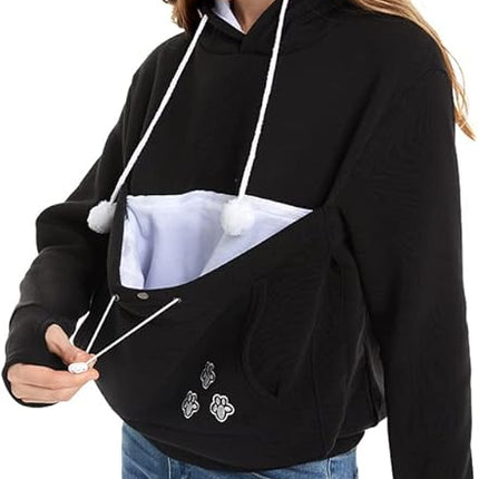 LINYUCHEN Cat Dog Pouch Hoodie Large Pet Pouch Sweatshirt Puppy Kitten Holder Carrier Pullover Shirt Unisex Hoodies