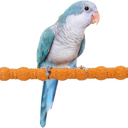 Hypeety Wood Perch Stand Paw Grinding Stick Toy Colorful Pet Bird Cage Stand Platform for Bird Parrot Budgies Parakeet Cockatiels Cage Accessories (Random Color) (10in / 25cm)